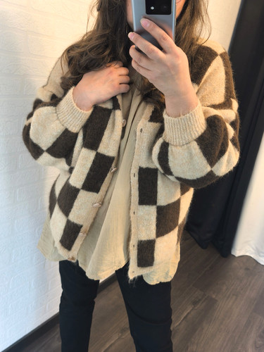Karo strickjacke check - karo,