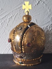 Madonnen Marien Krone Heiligenfigur Kreuz mit Steinbesatz Kirche Antik  um 1800