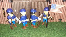 Playmobil Western ACW Nordstaaten Yankee US  Cowboy Kavallerie   4 Mann