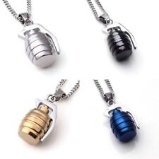 Anhänger mit Kette Granate Handgranate Edelstahl neu
