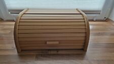 Brotkasten Brotkiste Brotbehälter Rollbrotkasten  Buche Klappe Brotaufbewahrung