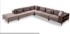 Wohnzimmer Ecksofa L-form Holz