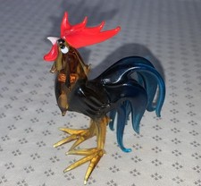 Glas Figur Hahn, Höhe ca. 8,5