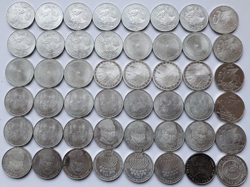 Lot 48x gedenkmünzen 625 - 5,
