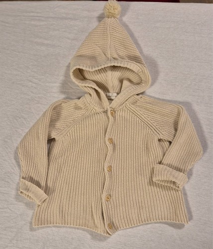 Strickjacke beige kapuze - beige,