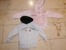 2x Pullover Sweatshirt Mädchen 110 116, Kapuzen Pulli Grau Rosa Flauschig