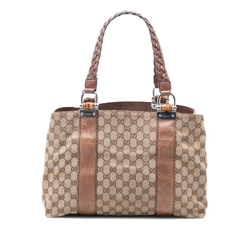 Gucci medium canvas - canvas, bamboo