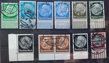 DR/Deut. Reich  Serie -Hindenburg - Lot : UR / Unterrand gestempelt