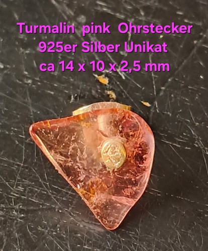 Turmalin pink ohrstecker 925er - turmalin,
