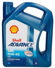 SHELL Advance 4T AX7 für 10W-40 4 Liter Motoröl Motorenöl Teilsynthetisch Öl
