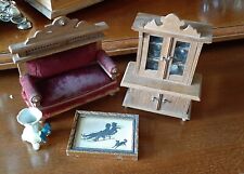 Sehr altes Puppenhaus  - Möbelset - Antik und Handgefertigt  von circa 1900-1930