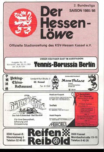 Fussball programmheft 85 - fussball-programmheft,