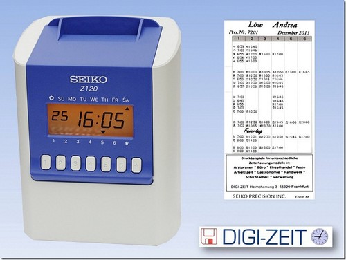 Zeiterfassung stempeluhr seiko - zeiterfassung,