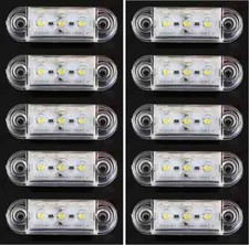 10x 12/24V LED Klein Weiß