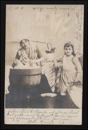Foto waschtag junge frau - frau, am