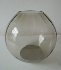 Hirschberg Rauchglas Kugel-Vase, Prof. Braun-Feldweg H. 15 cm