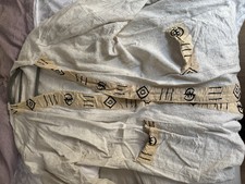 Handmade aus Marokko Leinen Cardigan Kaftan beige Muster boho