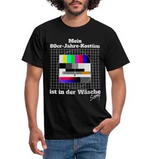 Testbild 80er Jahre Kostüm In Der Wäsche Fasching Karneval Outfit Männer T-Shirt