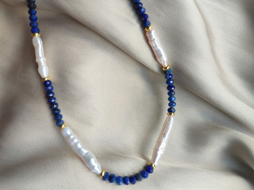 Zarter choker aus lapis lazuli - aus,
