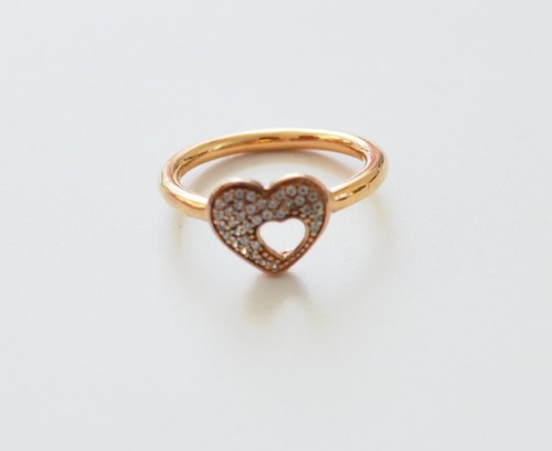 Pandora rose open - open, ring