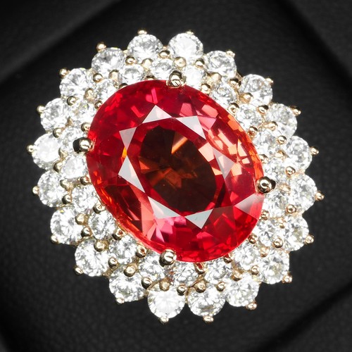 Rosa padparadscha saphir oval - padparadscha,