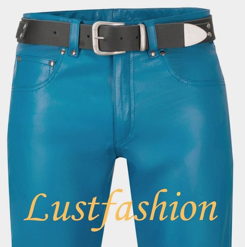 Lederhose jeansblau lederjeans - jeansblau,