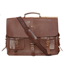 Herren 18" Leder Aktentasche
