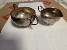 Massive Silber Arts & Crafts - Heath & Hukin Zuckerdose & Milchkännchen - 1898/1913 234g