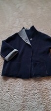 Georg Maier Handmade 100% Schurwolljacke, Gr. L , Beidseitig Tragbar, Blau /Grau