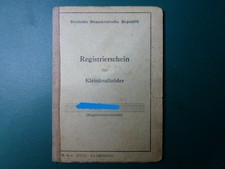DDR Simson, SR4-1P , 1964, Betriebserlaubnis, Zulassung, Registrierschein