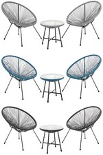 Designer Gartenmöbel Stühle Tisch Set Stuhl Gartenstühle Terrasse Balkon Garten