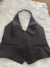 Zara Braune Neckholderweste