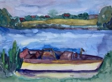 Motorboot am Seeufer Anonym Expressiv Kollmarsreute?