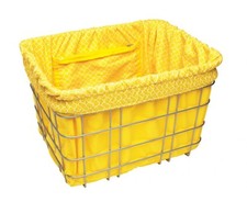 Electra Basket Liner Yellow/Tiles Inlay für Fahrradkorb, Wende Tasche Beute Gelb