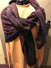 Großes Wolltuch Bunt 130x130