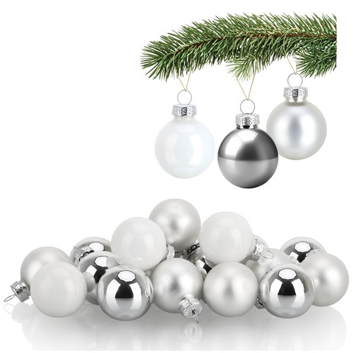 40x mini christbaumkugeln aus - 40x,