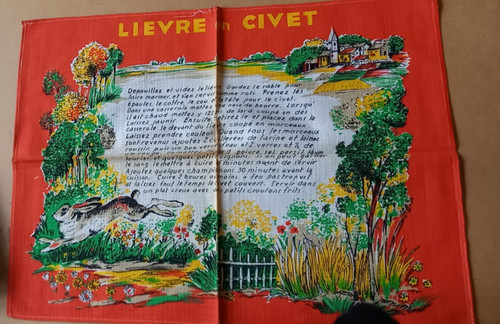 Vintage geschirrtuch rezept - vintage,