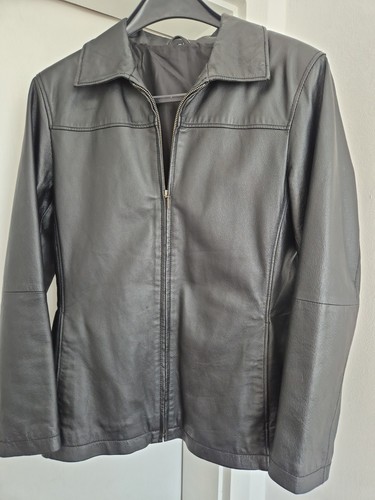 Leder jacke schwarz vintage - leder,
