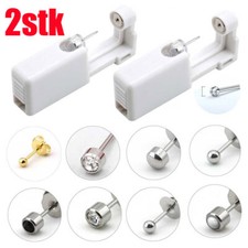 2X Sicherheits Ohrloch Stecher