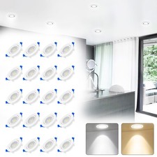 20x LED Einbaustrahler Spot Einbauleuchte Deckenleuchte Flach Lamp Warm/Kaltweiß