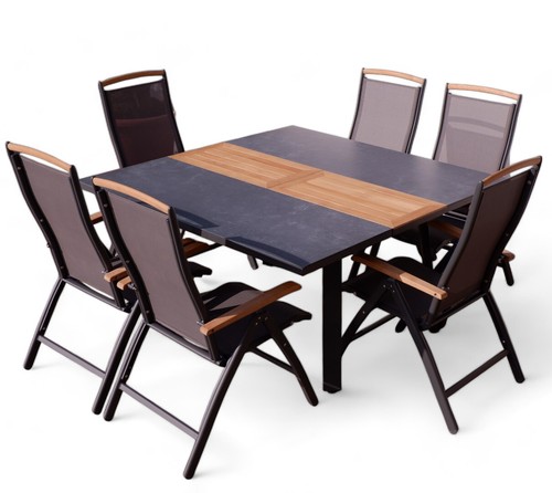 Gartengarnitur alu teak tisch - gartengarnitur,