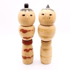 Kokeshi Puppe 2er Set Vintage