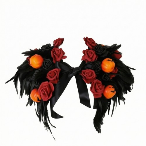 Federcape mit rosen halloween - federcape,