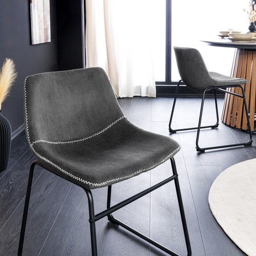 Industrial stuhl django grau - industrial,