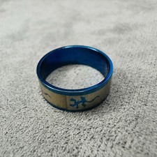 Ring blau silber Gecko Größe 56 Damen Schmuck Tribal zweite Wahl