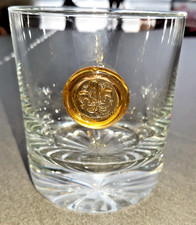 Rosenthal Glas Whiskeyglas mit gelbem Siegel ca. 9 cm hoch Björn Wiinblad