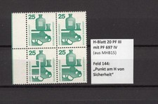 BRD H-Blatt 20 PF III - mit