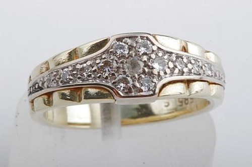 Diamant ring 585 14k gelb - ring,