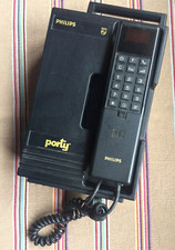 Auto-Mobil-Telefon Philips Porty C-Netz mit Bedienungsanleitung Sammlerobjekt