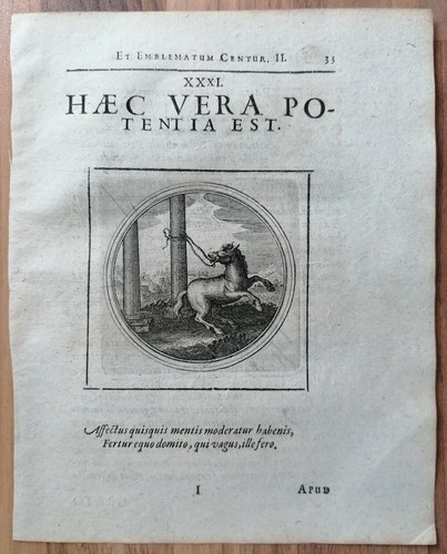 Camerarius emblem pferd - camerarius, haec